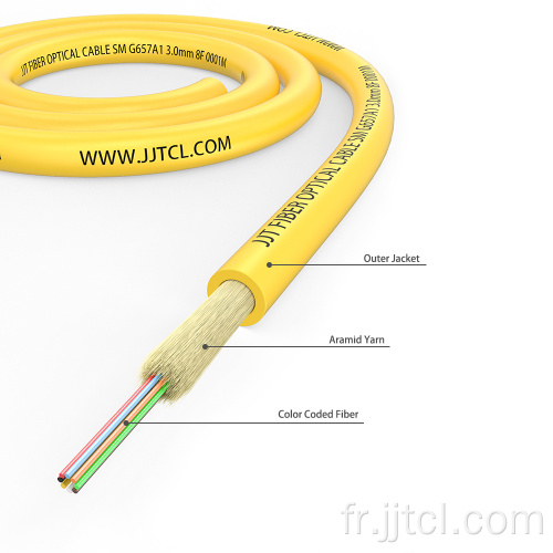 Câble de fibre optique de distribution 8f Mini Distribution 3,0 mm